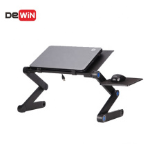 LP1047A Aluminium Adjustable Foldable Laptop Notebook Computer Tray Table Stand for Desk with Cooling Fan